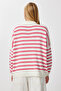 Polo Neck Striped Knitwear Sweater Lus0164 Pink Bone - 5