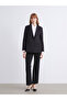 Alita City with a Difference in Price Lcwaikiki Classic Black Gabardine Plain Standard & Regular Women's Blazer Jacket - 3