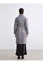 Two Mt Shop Quality Lcw Vision Gray Double-Breasted Collar Women's Cashmere Coat - 5