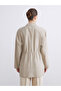 Shirt Collar Gathered Women's Jacket - 5