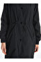Alita City Lcw Modest Black Women's Hooded Plain Raincoat with a Difference - 3