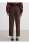 Brown Carrot Cut Women's Trousers - 4