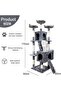 NeoStyle Cat Tree, 170cm Large Cat Tower with Scratching Posts, Play Balls and Multi-Level Platforms - 3