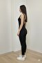 Women's Tight-Fitting Long Leggings Jumpsuit with Lycra Straps - 2