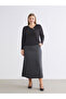Seray New Season Plaid A-Line Skirt with Elastic Waist