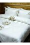 طقم غطاء لحاف مزدوج أبيض من القطن المطرز بنمط خاص 230X200 - 5