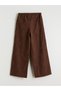 Özmarka New Season Elastic Waist Patterned Wide Leg Women's Trousers - 8