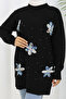 Floral Knitwear Tunic S3010 Black - 4