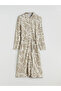 Lcw Grace Green Belted Patterned Shirt Dress - 5