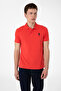 Men's Slim Fit Polo Collar Red Basic T-Shirt 50305929-VR213 - 3