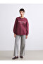Printed Oversize Women's Thick Sweatshirt - 2