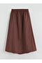 Poplin Pleated Skirt with Elastic Waist - 8