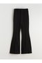 LCW Modest Black Crepe Straight-Leg & Slim-Fit Flared Women's Pants, Featuring the ALITA CITY Touch - 5