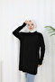 Patterned Knitwear Tunic S3027 Black - 3