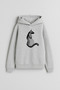 Cat Cat Printed Boys Girls Children Gray Hooded Hoodie Sweatshirt Hoodie