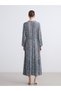 Özmarka New Season Crew Neck Floral Pleated Dress - 5