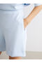 Two Mt Shop Quality Lcw Vision Blue Women's Shorts with Elastic Waist - 3