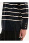 Crew Neck Striped Women's Knitwear Sweater - 3