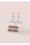 Liquid Soap Dispenser with Metal Stand Cream 3 Pieces - 6