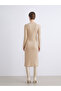 Esvab • Modern & Distinctive Zero Roba Collar Knitwear Dress - 5