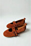 Genuine Leather Women's Tile Suede Ballerinas - Handmade Comfortable Daily Shoes - 6