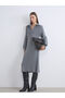 High Collar Knitwear Dress - 2