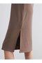 Ozmak Brand New Season Plus Size Polo Neck Slit Dress - 4