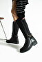 Mera Women's Leather Buckle Detailed Comfortable Fit Boots - 4