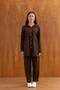 Women's Patterned Shirt and Pants Two-Piece Set - 8