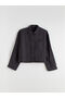 Alita City Lcw Modest Anthracite Oversize Modal Blend Women's Shirt with a Difference - 5