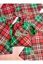 Christmas Themed Plaid Fabric Gift Bag – Red Green 12X17 cm - 7