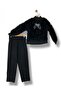 Girl's Knitted Bearded Stylish Trouser Suit - 4