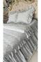 Double Size 160X200Cm Fitted Sheet with Ruffled Skirt,2 Ruffled Pillowcases and Ruffled Duvet Cover - 4