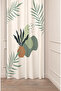 Leaf Vase Bohemian Minimalist Beige Cream Patterned Special Design Digital Printed (Single Wing) Stylish Background Curtain