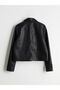 Vizyon New Season Shirt Collar Women's Leather Look Jacket - 7