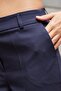 Women's Lightweight Stretchy Fabric High Waist Side Pockets Wide Leg Palazzo Pants-Navy Blue - 8