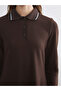 Brown Polo Neck Mini Dress - 4