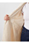 Two Mt Shop Quality Lcw Modest Beige Double-Breasted Collar Women's Plush Coat - 4