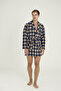 Men's Single Robe Plaid Patterned - 8