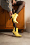 Holly Sari Rugan 7 cm Heel Boots with Buckle Detail Botti̇e - 3