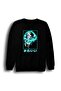 Hatsune Miku Anime Printed Unisex 100% Cotton Black Crew Neck Sweatshirt