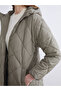 Hooded Quilted Women's Puffer Coat - 4
