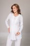 Women's Shawl Collar Dressing Gown Lace Maternity Pregnant 3-Piece Pajama Set - 2