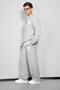 Men's Oversize Logo Detailed Fuzzy Jogger Pants Gray - 2