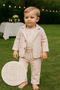 Linen Look 3-Piece Men's Suit