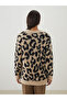 V-Neck Patterned Women's Knitwear Cardigan - 4
