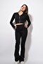 Islay Riban Hooded Spanish Leggings Tracksuit Set Black - 2