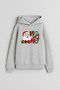 Merry Christmas Santa Claus Printed Boys Girls Children Gray Hooded Hoodie Sweatshirt Hoodie