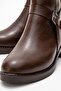 Women's Boots with Side Buckle Brown Leather - 3
