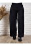 Jet Black Wide Leg Women's Loose Trousers Palazzo Jeans - 3